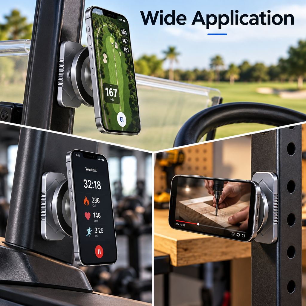 NORELIA Magnetic Phone Mount for Golf Cart, Strong Magnetic Phone Holder for Golf Cart Accessories